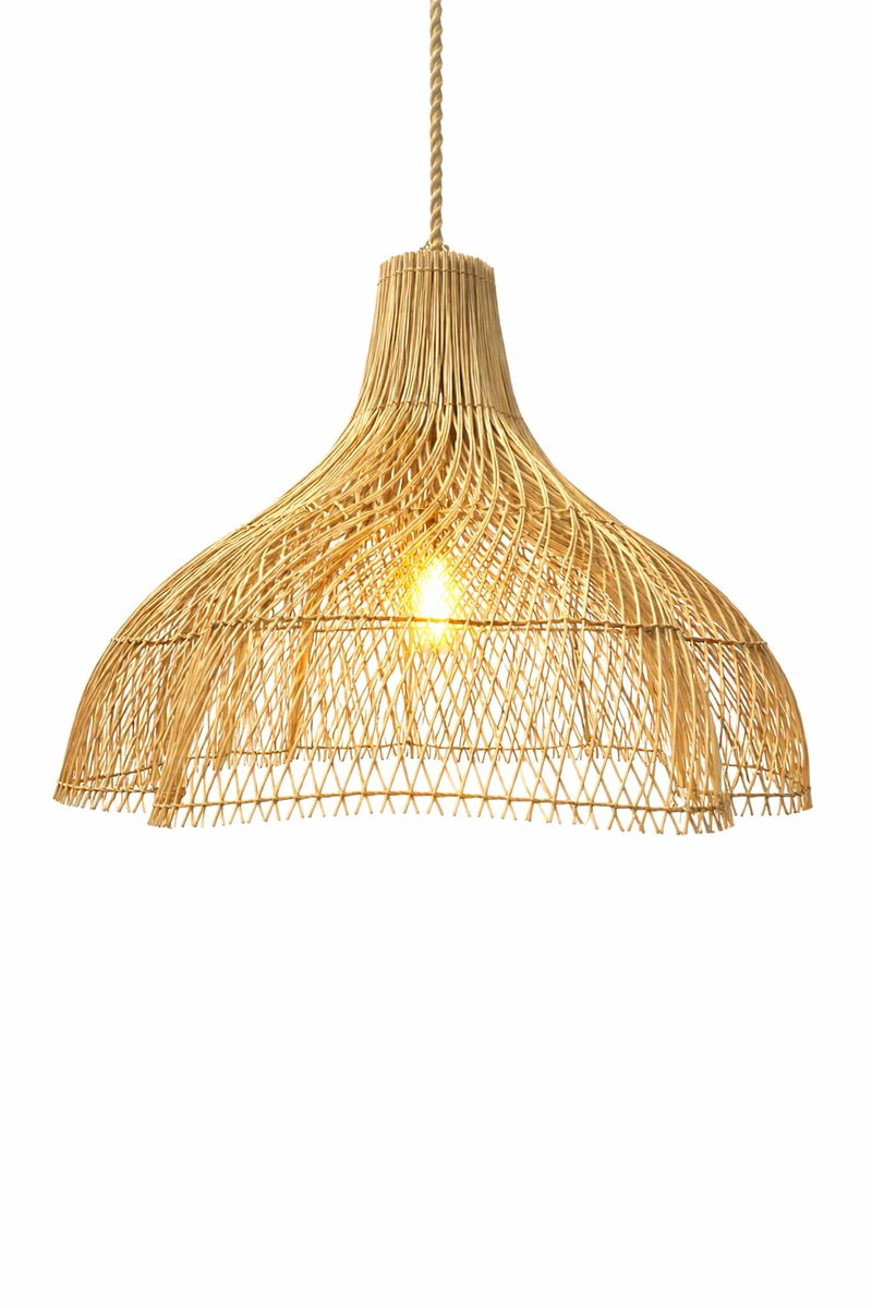 Çiçek Avize Rattan Q70 Rattan Avize