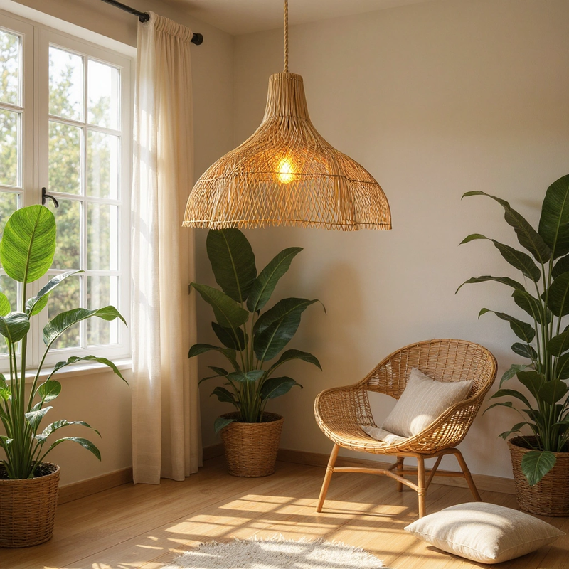 Çiçek Avize Rattan Q70 - 8