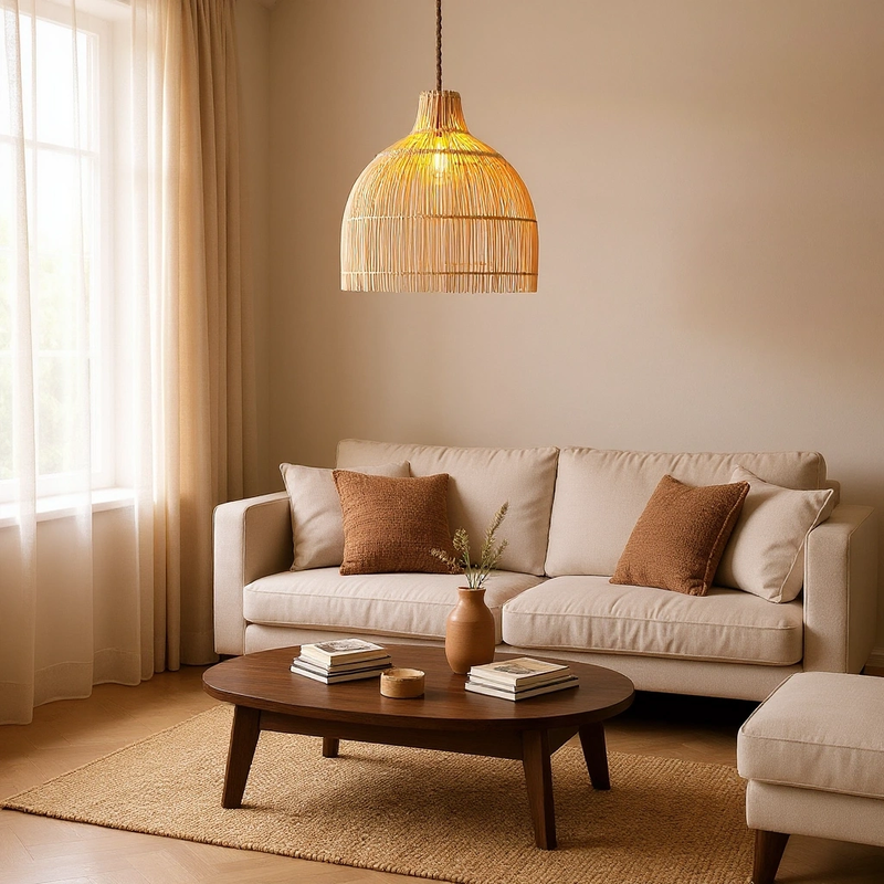 Madlen Çap 50 Rattan Avize - 1