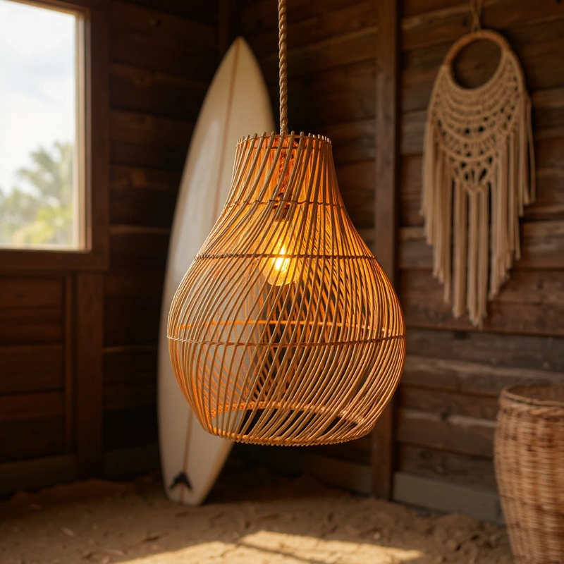 Güller Yan Rattan Avize - 1