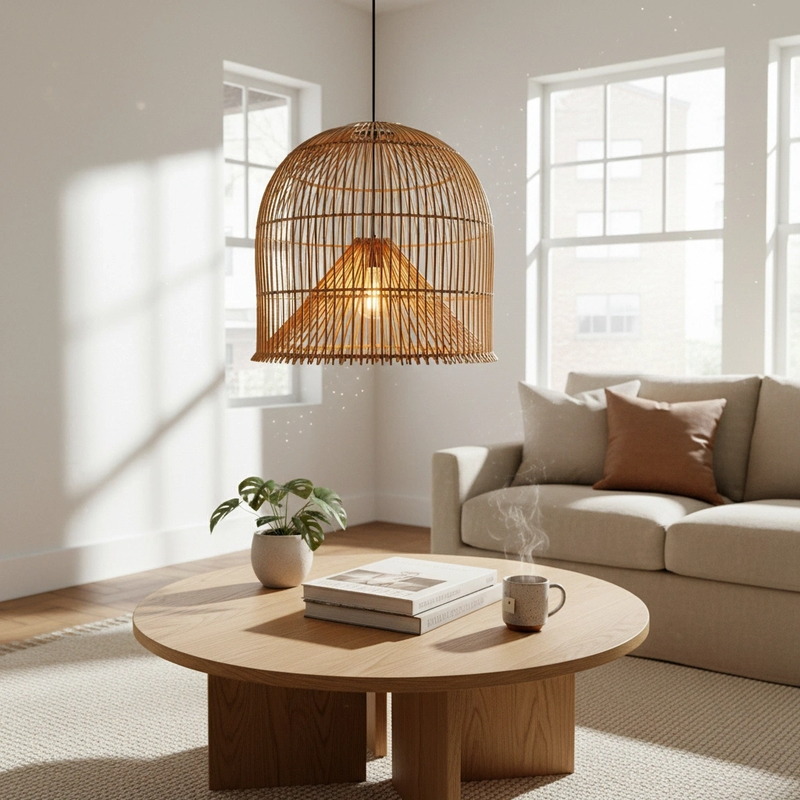 Rattan Ebru Avize - Görsel 1