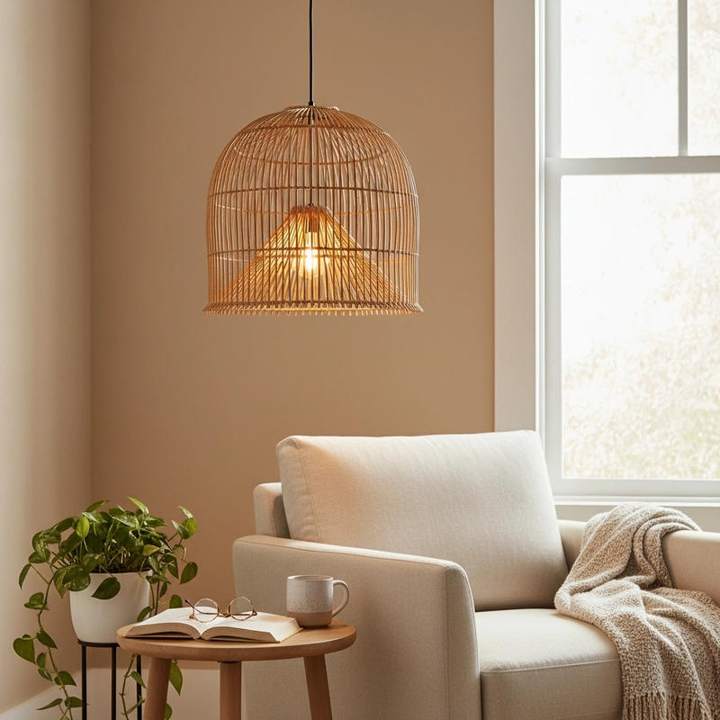 Rattan Ebru Avize - Görsel 6
