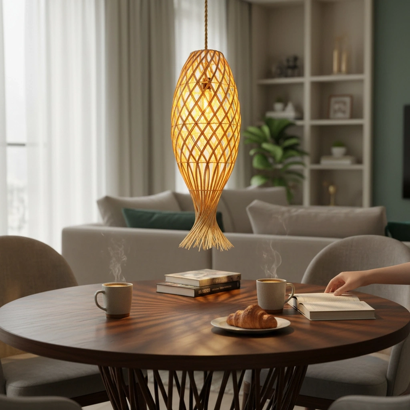 Corn Rattan Avize Rattan Avize (2)