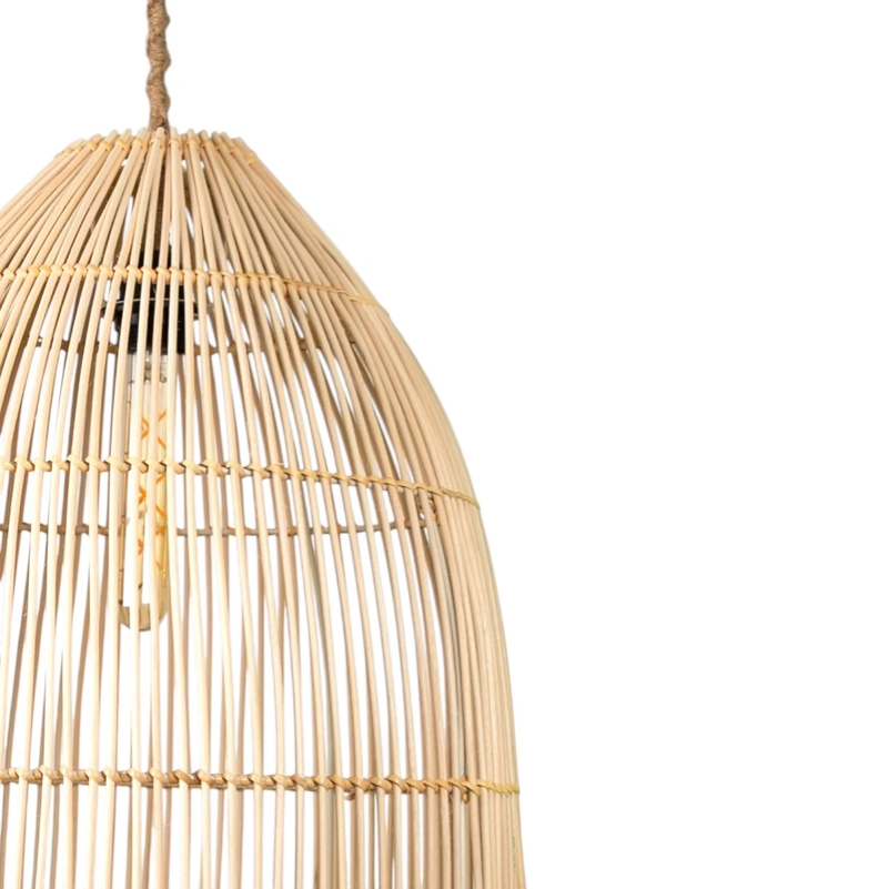 Rattan Thalia Düz Avize - 4