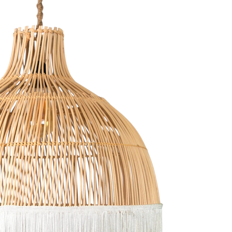 Madlen Püsküllü Rattan Avize - 6