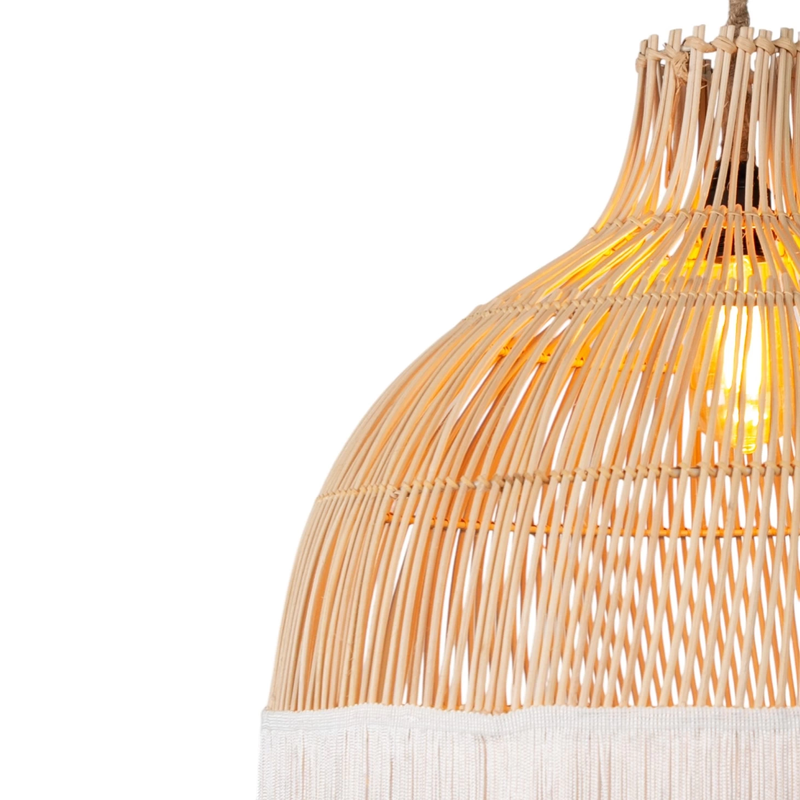 Madlen Püsküllü Rattan Avize - 7