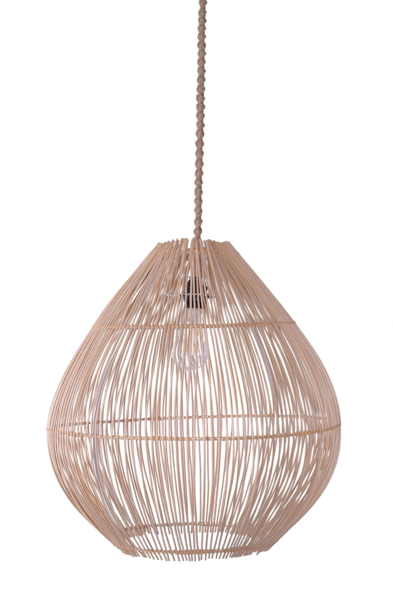 Gaia Düz Rattan Rattan Avize