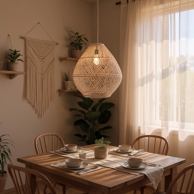 Gaia Çapraz Rattan Avize - 1