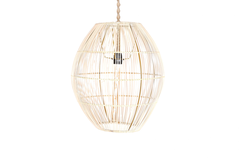 Damla Düz Rattan Rattan Avize - Görsel 2