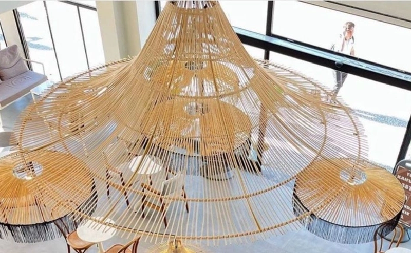 Big Gamp Rattan Avize - Kapak